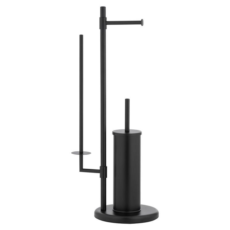 Stojak SISU - Yoka Home na papier toaletowy szczotka do WC czarny zestaw - 1 szt.