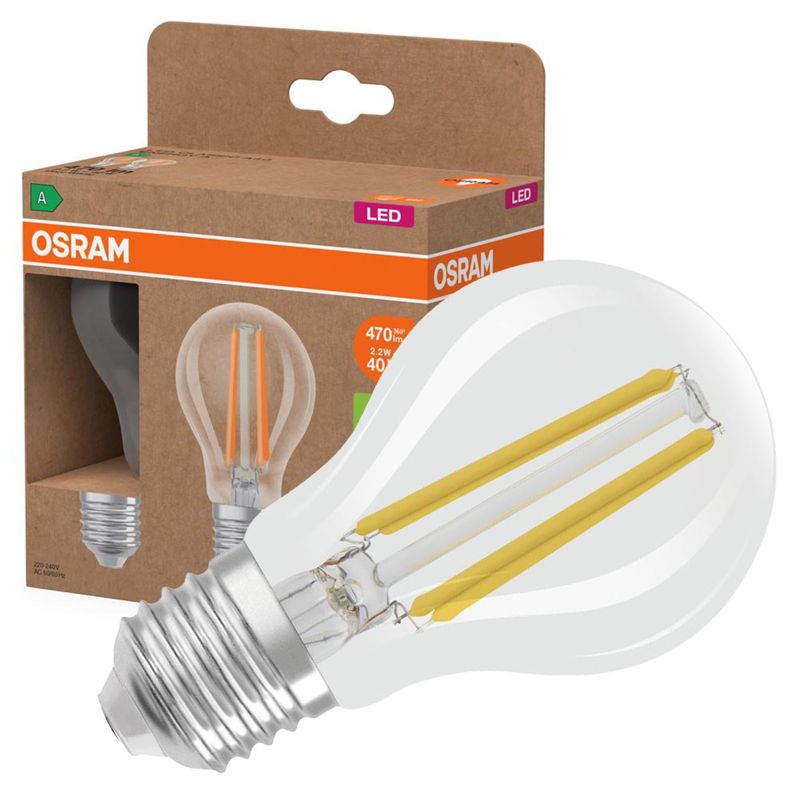 Żarówka LED Osram A60 E27 2.2W 470lm 4000K 320st Filament 2 szt.