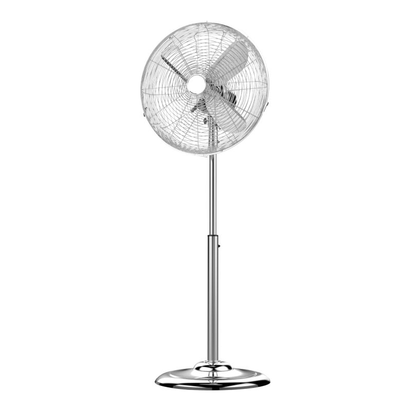 Wentylator stojący 40 cm metalowy chrom
