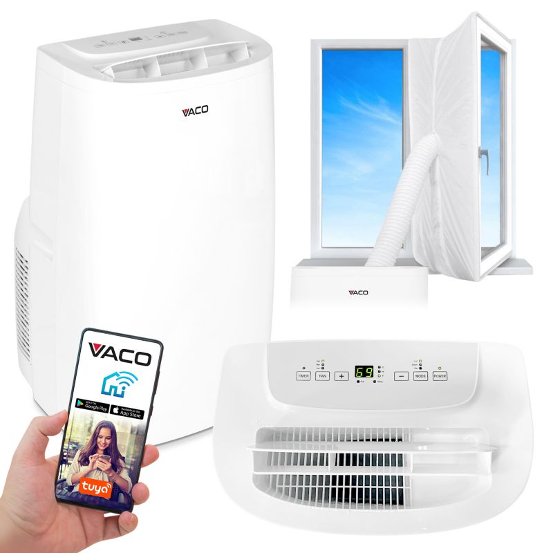 Klimatyzator 4w1 przenośny z grzaniem z WiFi VACO 14000BTU - 1 szt