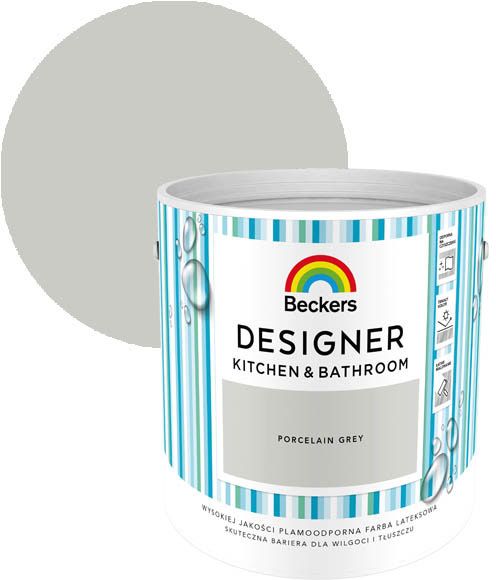 Farba kolorowa Beckers Designer Kitchen&Bathroom Porcelain Grey 2,5 l