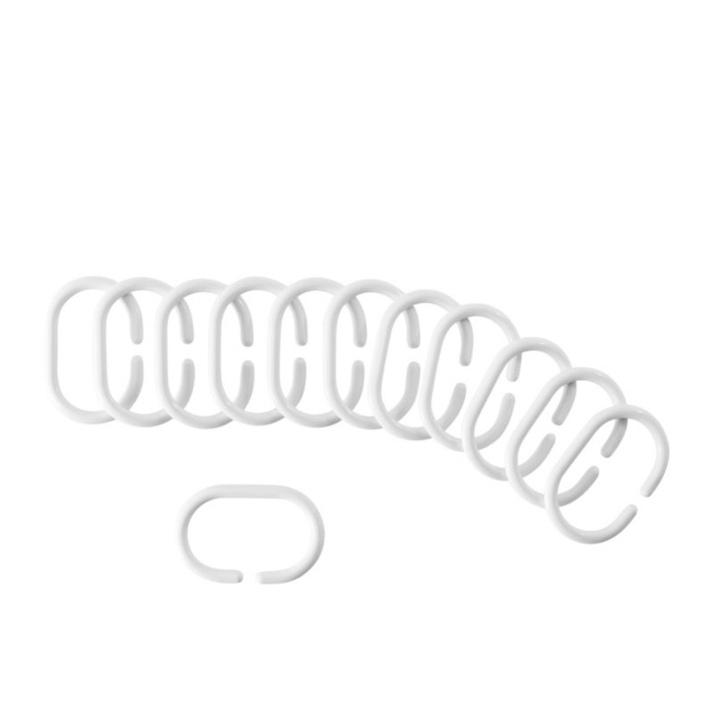 Kółeczka do zasłony prysznicowej Nira białe