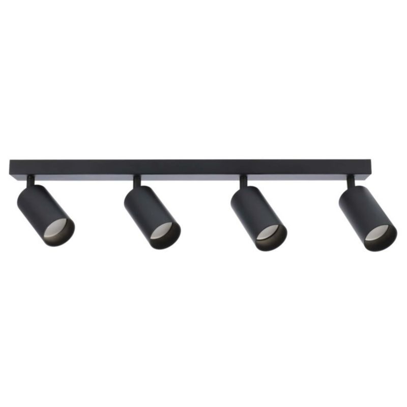 Oprawa punktowa Edo natynkowa listwa Malga 4 Black spot 4xGU10 czarny EDO777350 1 szt.