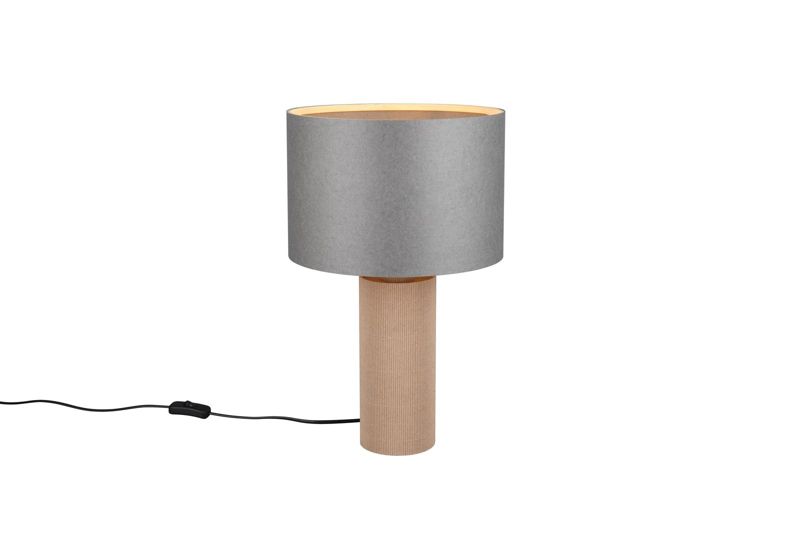 Lampa stołowa Trio Canio szaro-popielaty-brązowa 1 x E27 x 40W IP20 wym: 48 x 30 x 30 cm papier - 1 szt.