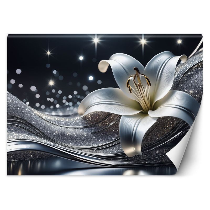 Fototapeta Feeby Natura, srebrny kwiat 200x140 1 szt