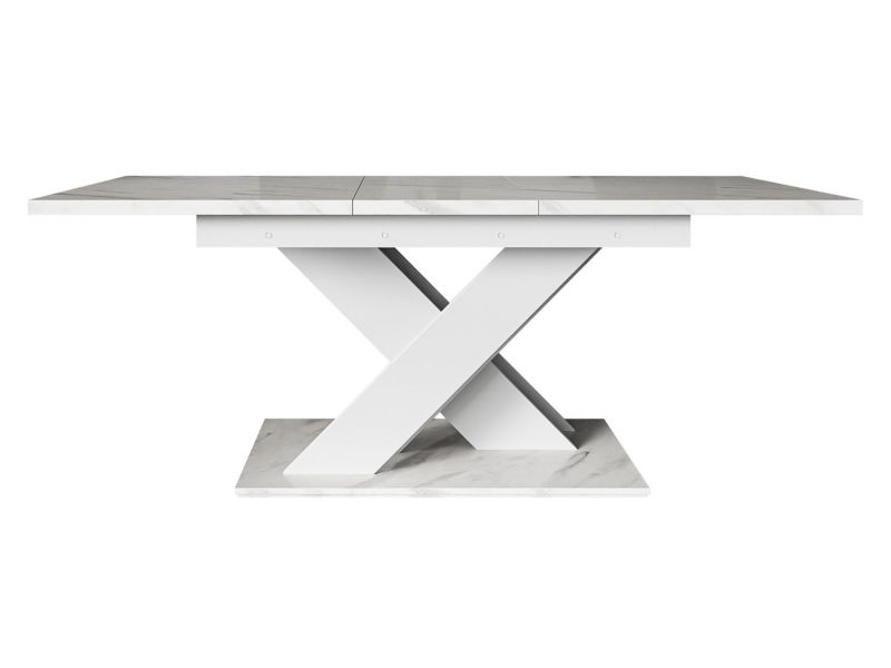 Stół rozkładany MIRJAN 24 Bronx marmur bianco / biały 1 szt.