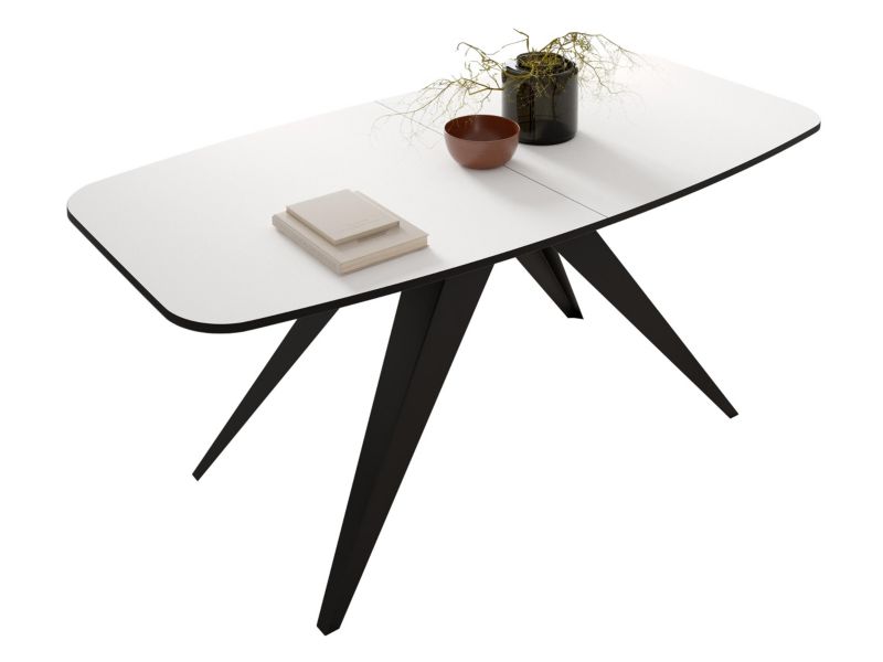 Stół rozkładany MIRJAN 24 Ferro 160 czarny/biel arktyczna 1 szt.