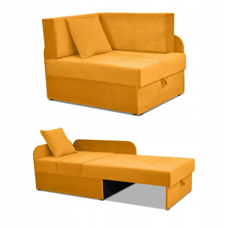 Narożnik dziecięcy rozkładany z pojemnikiem Family Meble Denis musztardowy 1szt