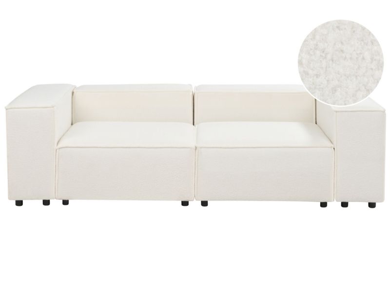 Sofa modułowa Aprica Boucle Biały dla 2 osób 1 kpl