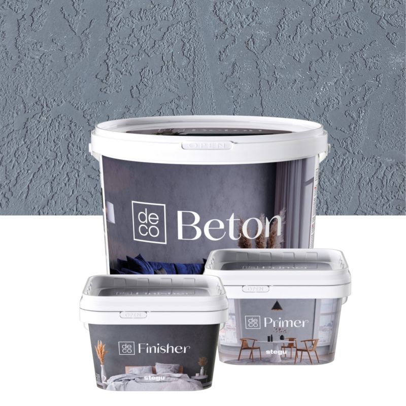 Zestaw Beton Architektoniczny, Primer, Finisher DECO BETON grafitowy 20 kg - 1 szt.