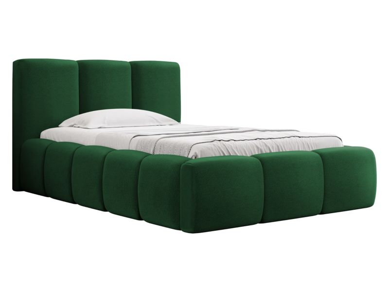 Łóżko tapicerowane MIRJAN 24 Kevson 90x200 butelkowa zieleń 1 szt.
