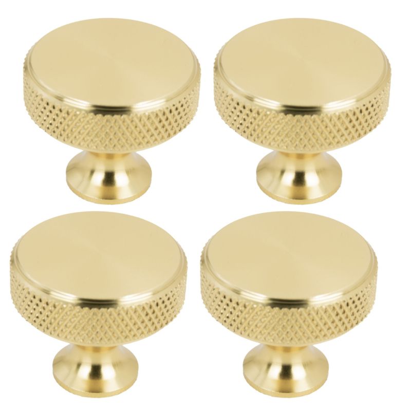 4 x Gałka meblowa B&B okrągła metalowa złota 4 szt