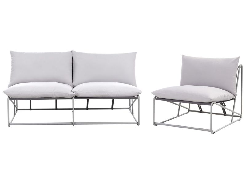 Zestaw ogrodowy dla 3 osób Pico Metal Szary 1 kpl