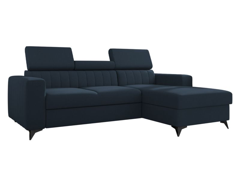 Narożnik z funkcją spania MIRJAN 24 Milano prawy 2R+LC granatowy 1 szt.