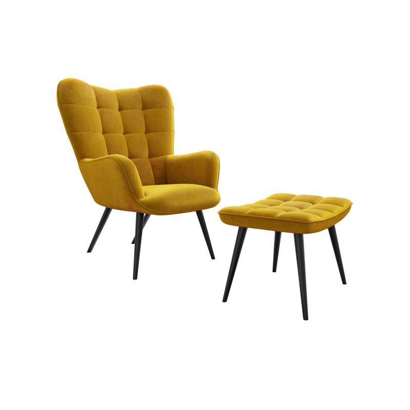 Fotel z podnóżkiem MIRJAN 24 Gunar żółty 1 kpl.