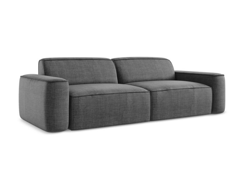 4-osobowa kanapa modułowa LaMiaSofa MELISSA z tkaniny strukturalnej 244x102 cm ciemny szary 1 szt.