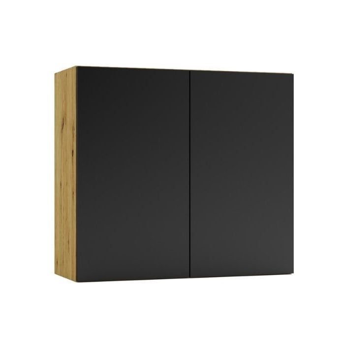 Szafka kuchenna wisząca Stolkar ISABEL W80 czarny mat/dąb artisan 1 szt