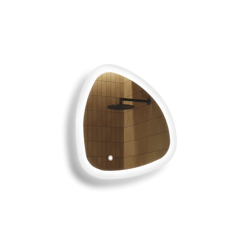 Lustro łazienkowe Artforma LED 64x64cm nieregularne LED Dual włącznik EGG222 1szt.
