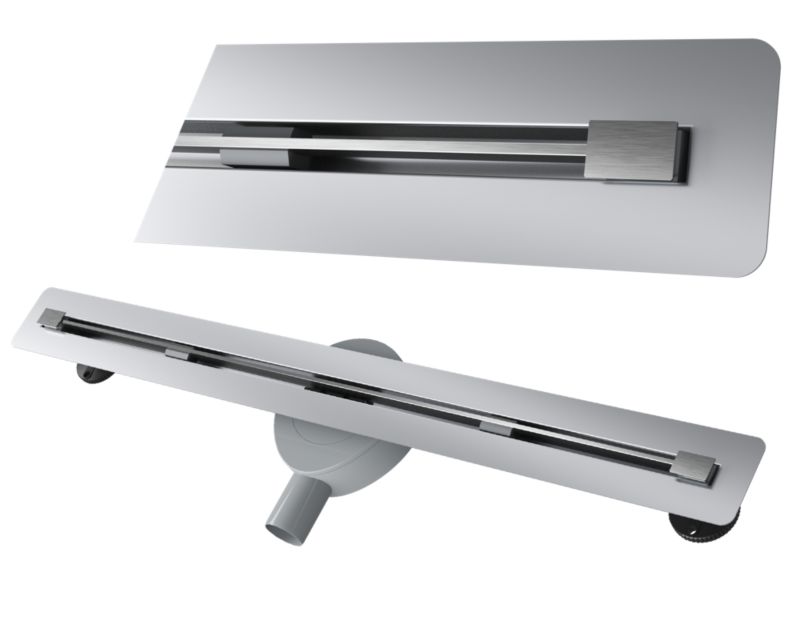 Odpływ Liniowy Pod Płytkę 80cm Granitan Luno Inox Stal 2w1 Prysznic Brodzik Syfon 1szt.