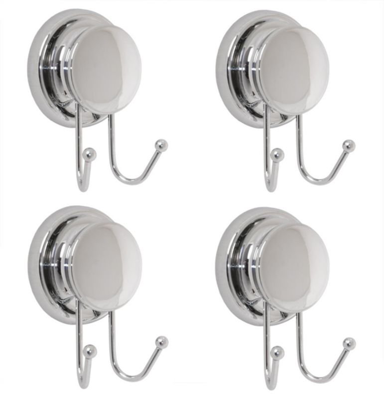 Wieszak GAVI Yoka Home 2x haczyk łazienkowy na przyssawkę srebrny 4 szt - 1 szt.