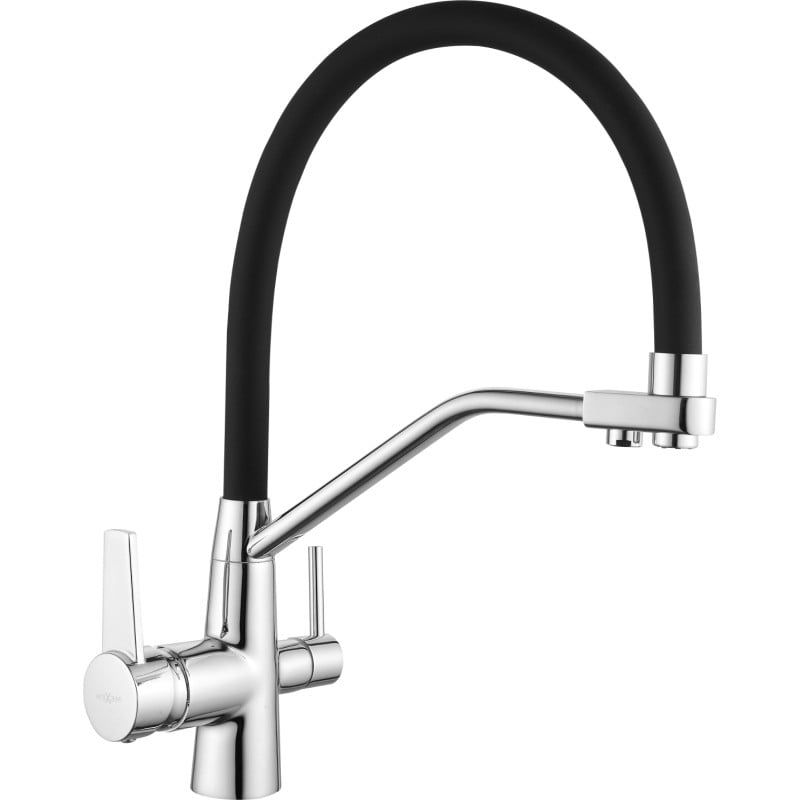 Bateria kuchenna Mexen Duo czarny/chrom 1 szt.