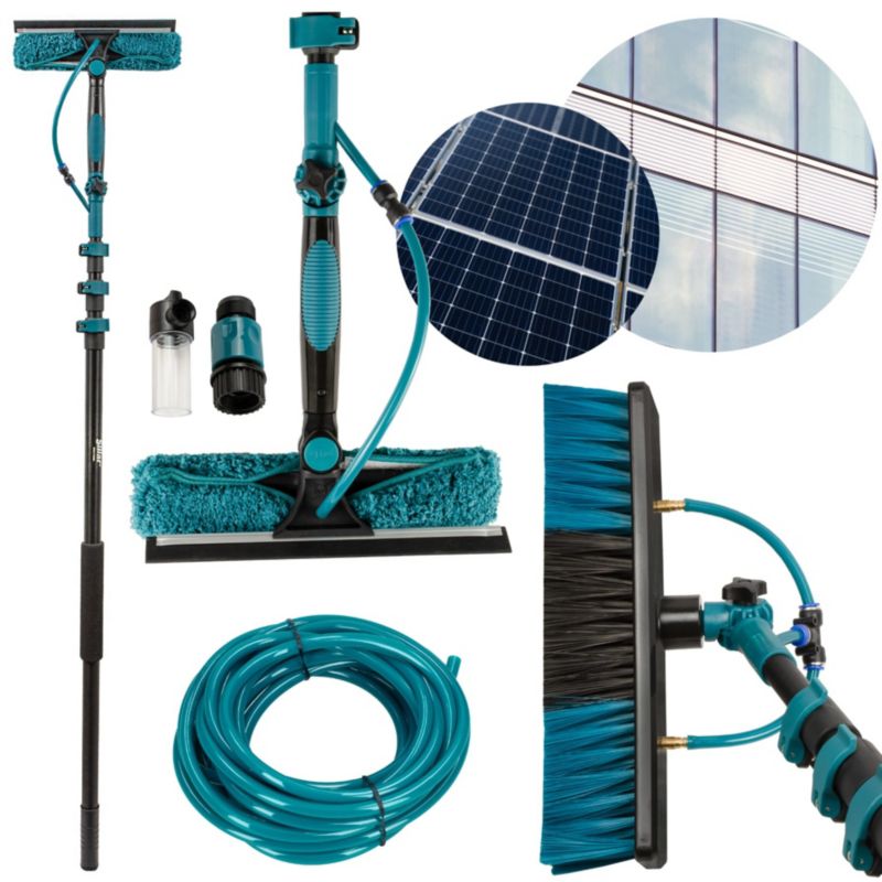 Myjka teleskopowa, Sillar, szczotka do mycia paneli fotowoltaicznych, okien, dachów, 2 m, 6szt