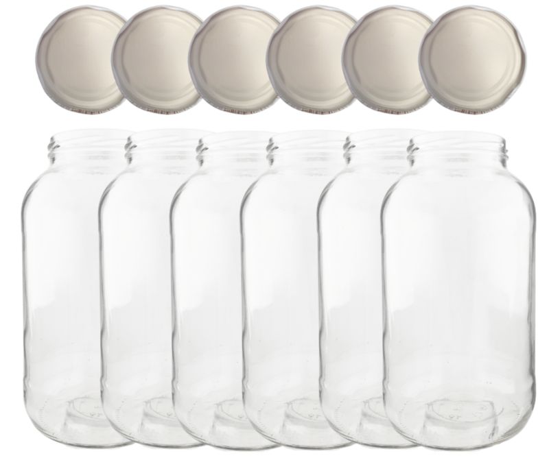 Słoiki MODO24 2000ml 2l soki ogórki kiszone grzyby nalewki zakrętki 82mm 6 kpl.