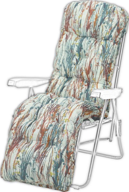 Poduszka na leżak z podnóżkiem AMPO gruba brązowy niebieski biały 1 szt.