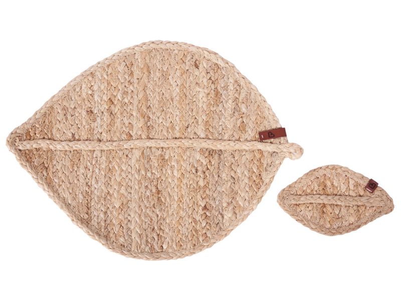 Zestaw 12 podkładek na stół Pepperleaf Naturalny Juta 1 kpl