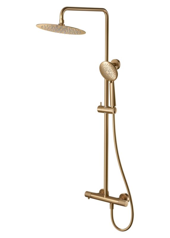 Zestaw prysznicowy Cersanit Zen miedź szczotkowana termostat 1 szt.