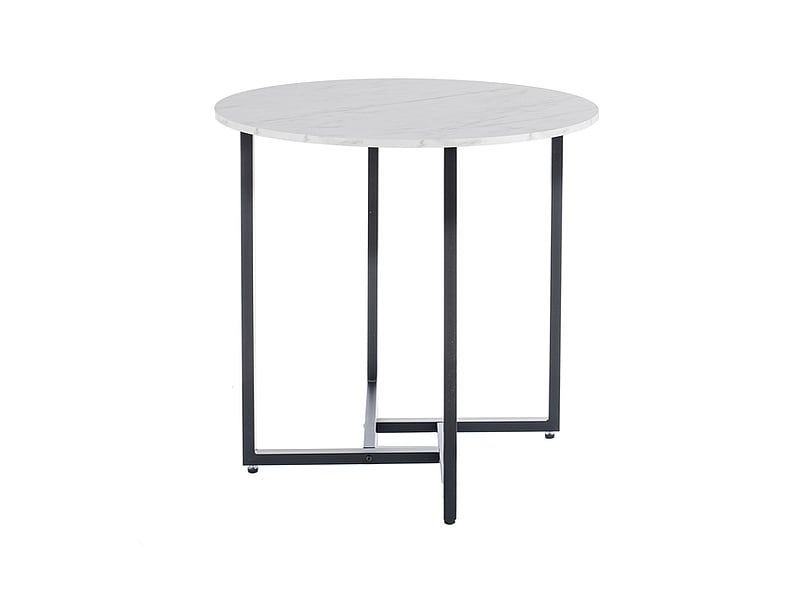 Stół Signal okrągły ALTO II 80x80 biały marmur/czarny 1 szt