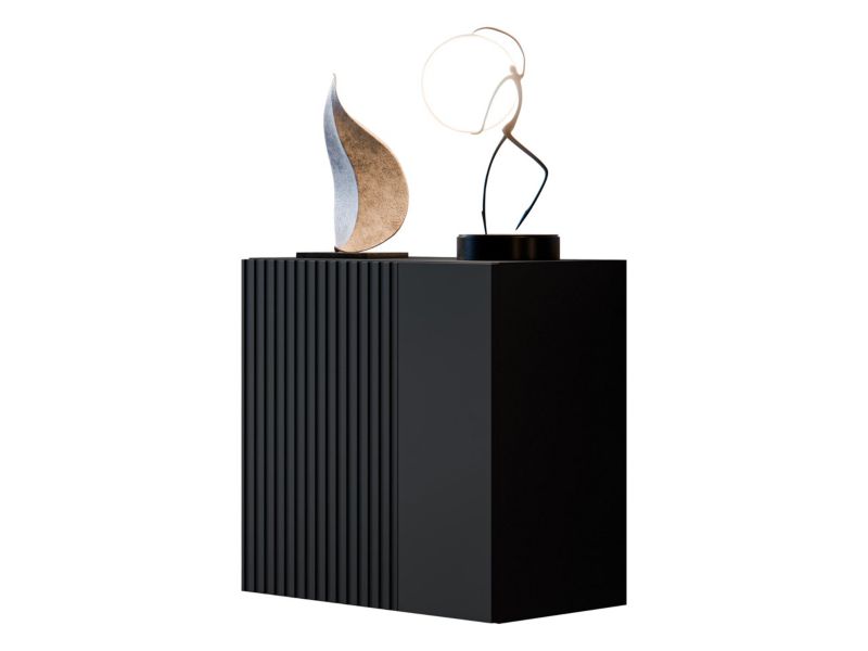 Witryna kwadrat z dekorem MIRJAN 24 Capital czarny 1 szt.