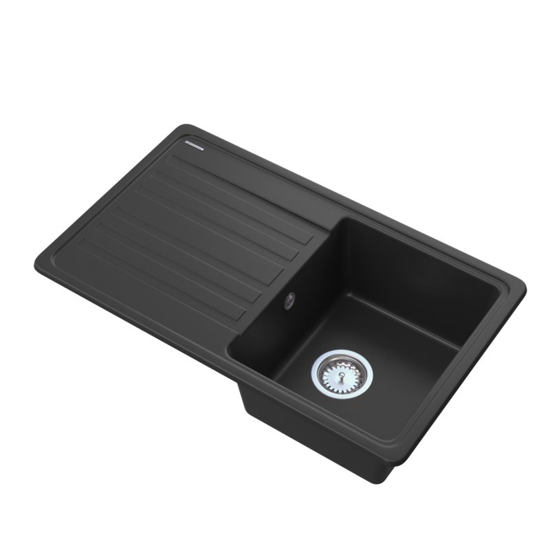 Zlewozmywak Granitowy Jednokomorowy Z Ociekaczem Zlew Granitan Lemon Zestaw Syfon 1 Kpl.