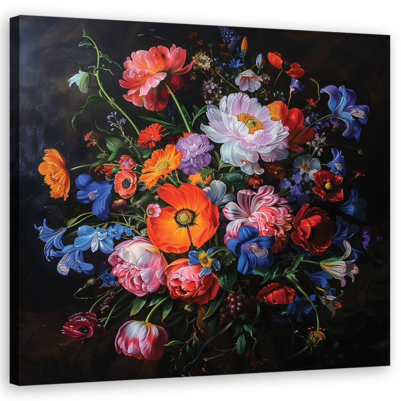 Obraz do salonu sypialni Feeby Bukiet Kwiatów Vintage 60x60 cm 1szt