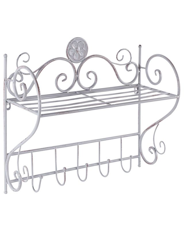 Metalowa półka łazienkowa wisząca szara Osorno 1 szt.
