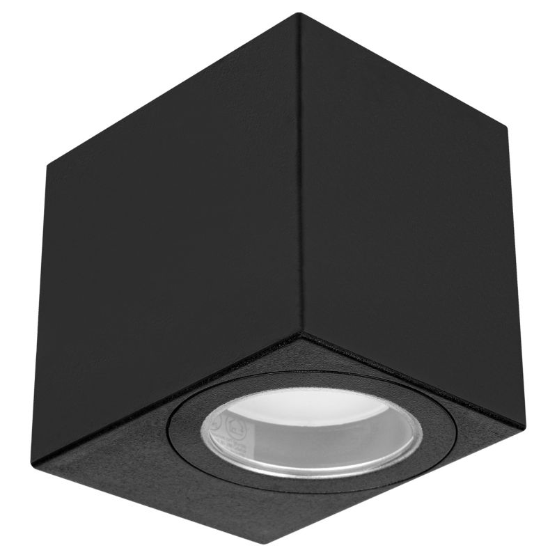 Kinkiet oprawa architektoniczna LED MasterLED Lida GU10 8.1cm IP44 IK08 60st czarna 1 szt.