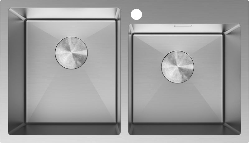 Zlewozmywak stalowy wpuszczany Mexen Xorin inox 780x450 mm 2-komorowy 1 szt.