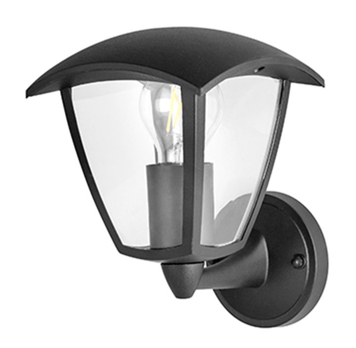 Kinkiet ścienny zewnętrzny Polux Igma czarny mat 1 x E27 x IP44 wym: 23,5 x 15,5 x 19,5 cm - 1 szt.