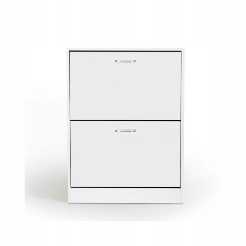 Szafka na buty JUMI regał 2 komory schowek do przedpokoju pojemna biała 1 szt.