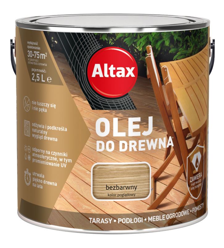 Olej do drewna Altax bezbarwny 2,5 l