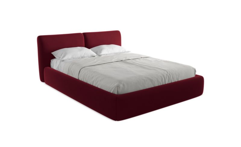 Łóżko LaMiaSofa Hoku z weluru 160x200 perłowy 1 szt.