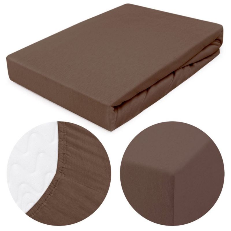 Prześcieradło jersey z gumką Darymex 180x200 kolor Czekolada 1 szt.
