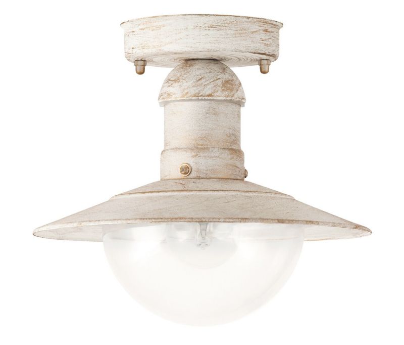Lampa sufitowa zewnętrzna Rabalux Oslo biała antyczna 1 x E27 x 60W IP44 wym: 21,5 x 24 x 24 cm - 1 szt.
