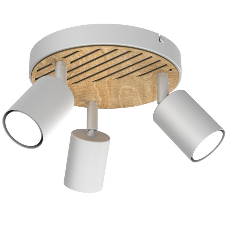 Spot Luminex Terra okrągły 3 x GU10 biały