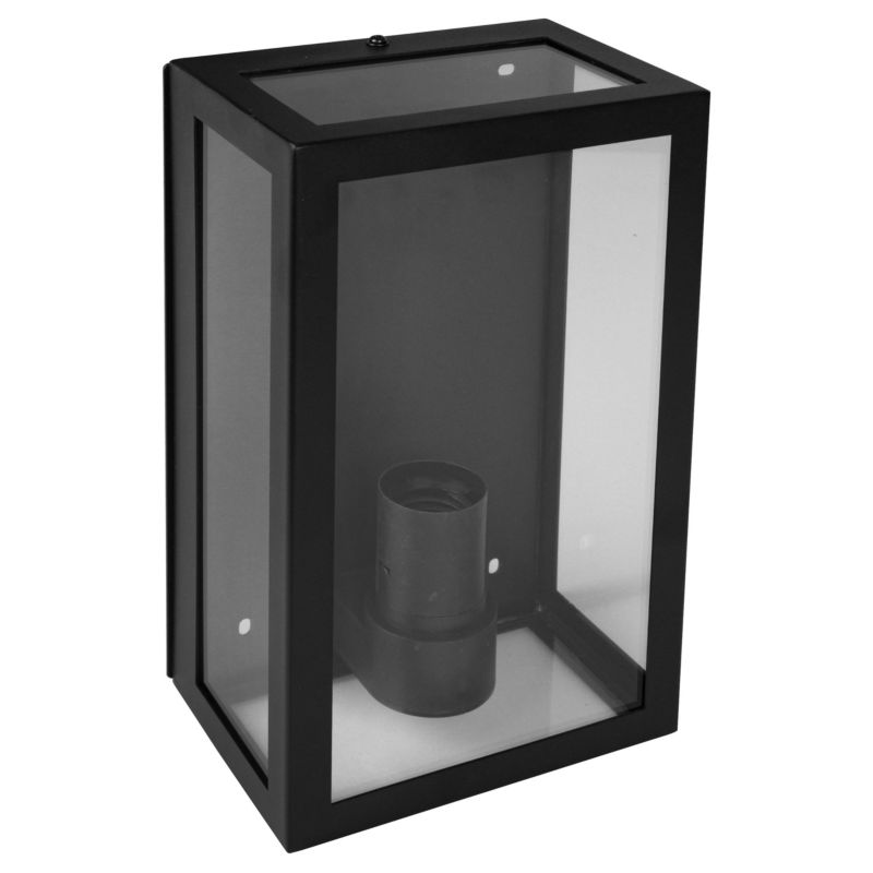 Kinkiet E27 LED XUDO IP44 klosz szklany lampa elewacyjna ścienna czarna 1 szt.