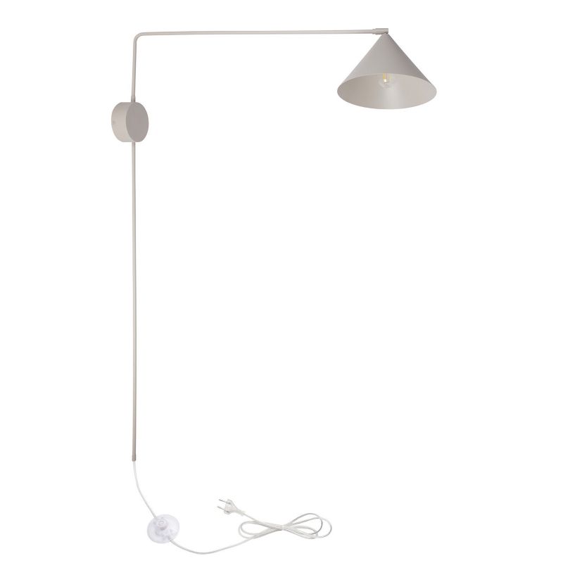 Kinkiet ścienny Sigma Lighting Magic szary beż z włącznikiem styl minimalistyczny 1 x E27 x IP20 wym: 135 x 23 x 93 cm - 1 szt.
