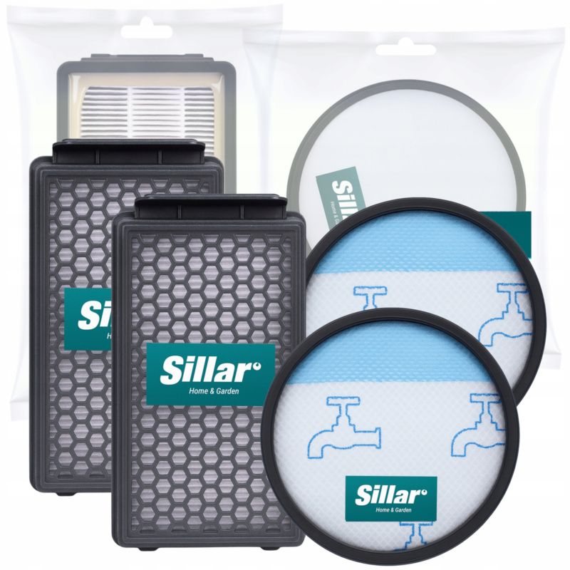 Filtry do odkurzacza, Sillar, HEPA, piankowy, zamiennik do odkurzaczy bezworkowych Tefal Rowenta Compact Power Cyclonic, 4szt