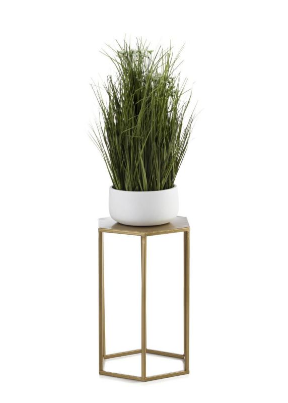 Kwietnik stojący HowHomely Metalowy Złoty 24x28x40 cm 1 szt.