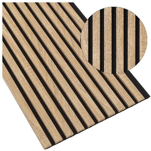 Lamele Ścienne na Filcu SunWood Panele Dekoracyjne 275x46cm Dąb Sonoma 1 szt.