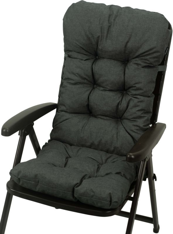 Poduszka na krzesło ogrodowe fotel AMPO ciemny szary UV 1 szt.